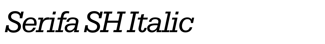 Serifa SH Italic